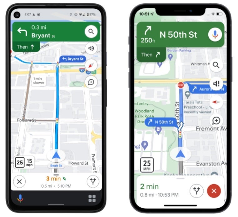 Interfaz de Google Maps